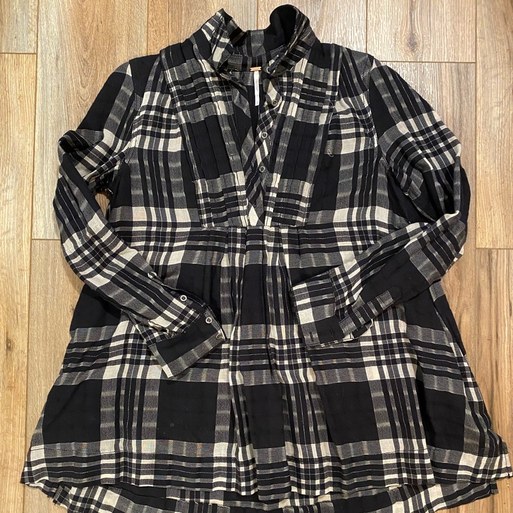 Free people collared shirt dress